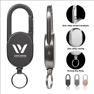 Metal Retractable Keychain